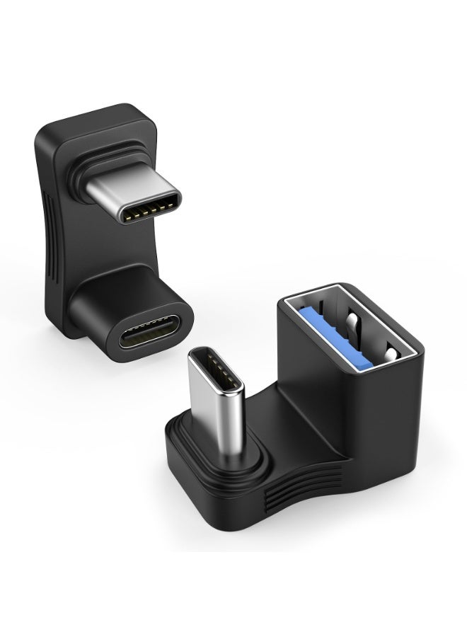 fantasize 180-Degree USB-C Adapter 2-Pack, U-Shape, PD 100W Fast Charging, 4K Video, Angled for Steam Deck, Switch, Laptop, Tablet, Phone - Image 1